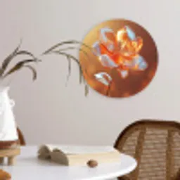 Glazen - Bloem - Zonlicht Wandcirkel kunststof plaat 5mm dik klein -sfeer4
