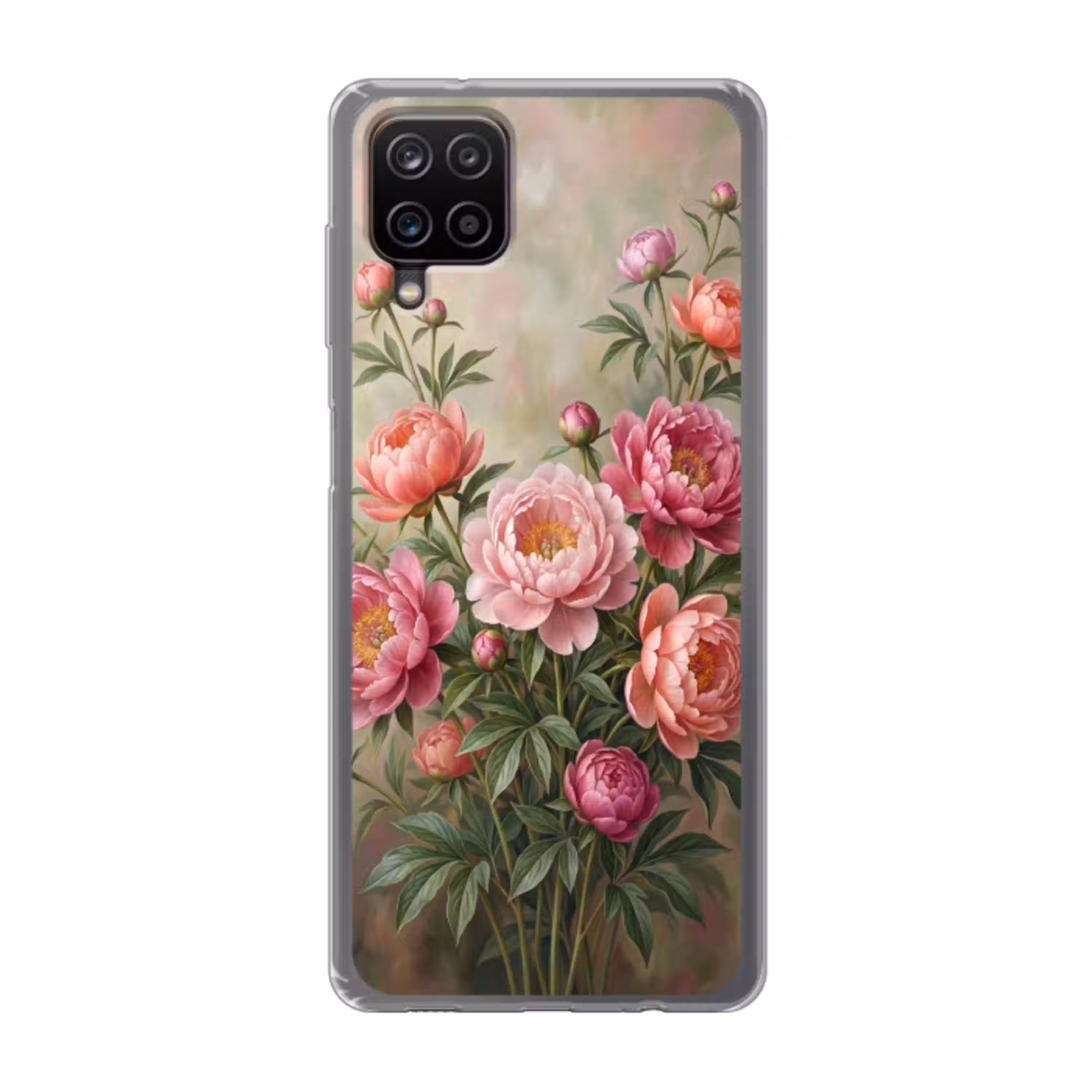 Bloemen - Roze - Klassiek - Gedetailleerd - Natuur Telefoonhoesje Samsung Galaxy A12 klein -3d