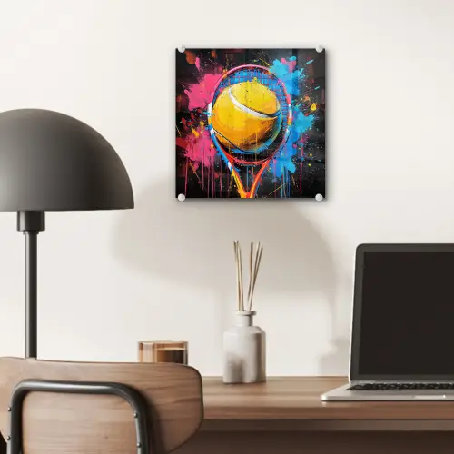 Graffiti - Tennis - Sport - Racket plexiglas 5mm klein -sfeer6