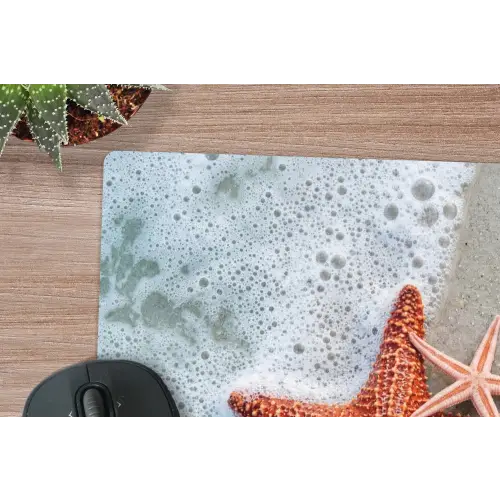 Zeester - Strand - Zee muismat rubber klein -closeup
