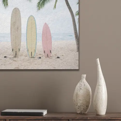 Surfboard - Palmbomen - Kleurrijk PET vilt klein -sfeer6_closeup