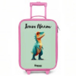 Dino - Dier - Groen - Oranje Kinderkoffer - Roze klein -3d