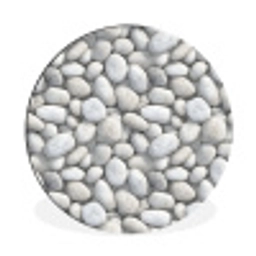 Steentjes - Grijs - Ovaal Wandcirkel aluminium klein 190 -3d