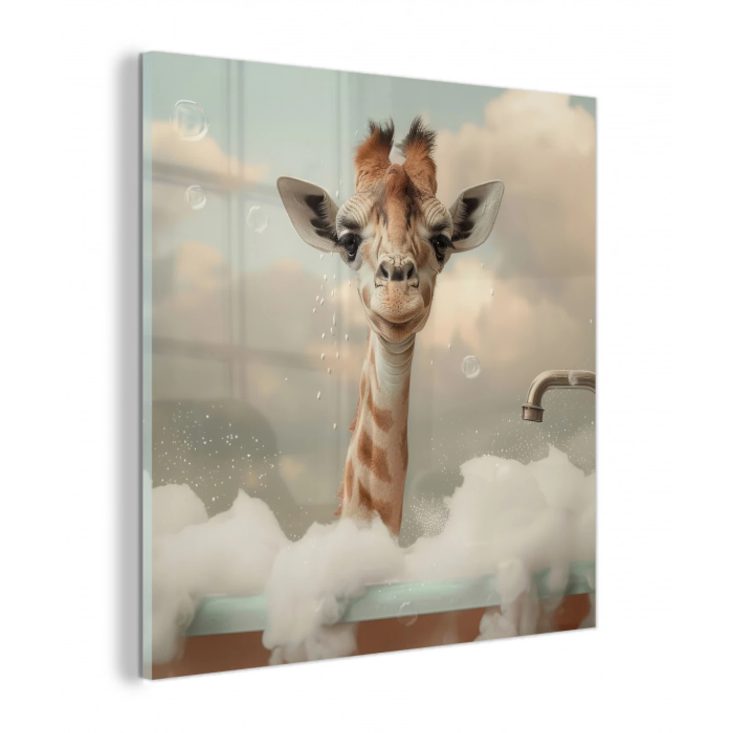 Giraffe - Wilde dieren - Bad -  Schuim plexiglas 5mm klein -z3d
