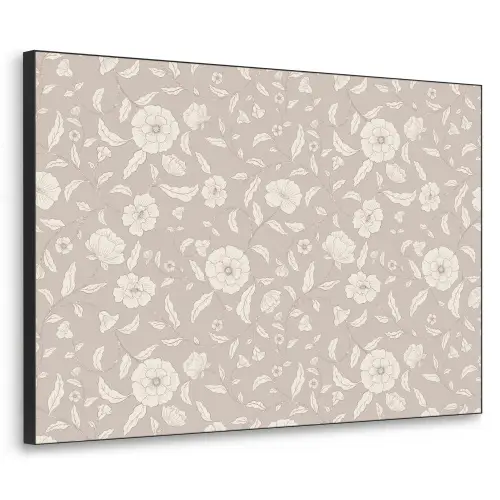 Bloemen - Blaadjes - Patroon Textielframe zwart klein 947 -3d