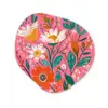 Roze - Bloemen - Wit - Oranje Wandcirkel Organisch Plexiglas middel -3d