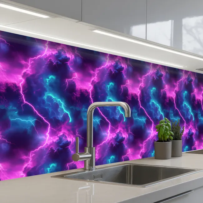 Kitchen splashback - Electric - Neon - Air