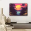 Zon - Geel - Palmbomen - Tropisch canvas 2cm klein -sfeer6