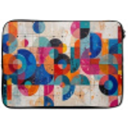Kunst - Geometrisch - Abstract - Kleurrijk laptophoes neopreen klein -zkaufland3dotto