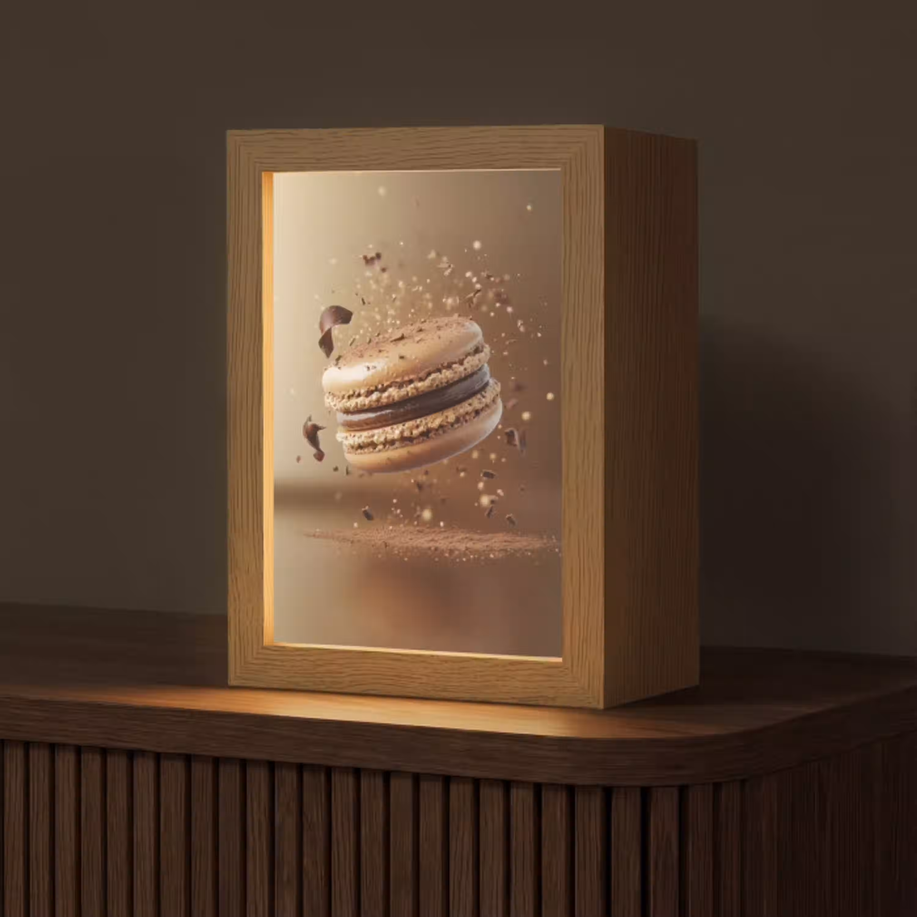 Chocolade - Macarons - Eten - Snoep Light Box met kabel (Tafellamp) klein -z3d_website