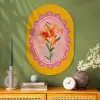 Lelie - Oranje - Lijst - Ovaal Wandcirkel Ovaal Glas middel -sfeer2