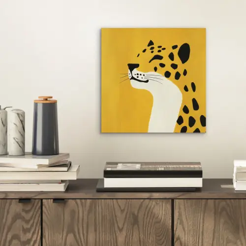 Cheetah - Illustratie - Geel aluminium wit klein -sfeer1