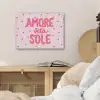 Amore vita sole - Roze - Hartjes PET vilt klein -sfeer3