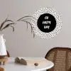 Quotes - Gelukkig - Tekst - Oh happy day Wandcirkel behangsticker klein -sfeer3