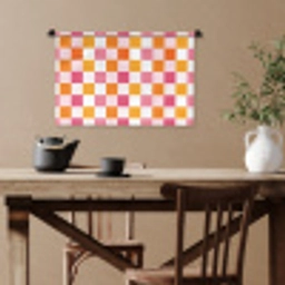 Patroon - Vierkant - Roze Wandkleed katoen klein 269 -sfeer6