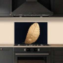 Goud - Bladeren - Zwart - Planten - Luxe - Natuur keuken achterwand spatscherm klein -sfeer1