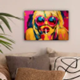 Zonnebril - Roze - Vrouw - Rietje canvas 2cm klein -sfeer1