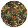 Bloemenveld - Kleuren - Verf Wandcirkel kunststof plaat 5mm dik klein 188 -3d