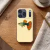 Vis - illustratie - Stippen - Oranje Telefoonhoesje iPhone 17 Pro klein -sfeer1