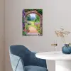 Doorkijk - Poort - Bloemen - Tuin poster papier klein -sfeer3