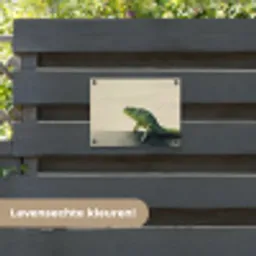 Kameleon - Groen - Minimalistisch tuinposter los doek klein -sfeer3