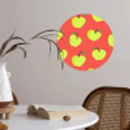 Appels - Modern - Groen Wandcirkel behangsticker klein 186 -sfeer3