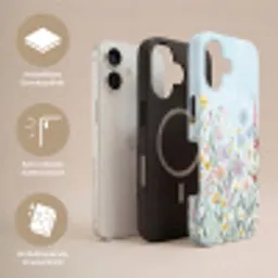 Weidebloemen - Illustratie - Kleurrijk Toughcase MagSafe Apple iPhone 17 klein -USP_Lagen_DE