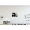 Gezicht - Mond - Graffiti - Zwart textielposter latten blank klein -kinderkamer
