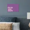 Follow your dreams - Paars - Penseeltextuur poster papier klein -sfeer2