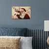 Kerstman - Rendier - Kerst - Christmas poster papier klein -sfeer2