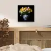 Geel - Tulpen - Vaas - Bloemen aluminium wit klein -sfeer3
