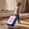 Olifant - Baby - Blosjes - Illustratie Kinderkoffer - Blauw klein -sfeer1