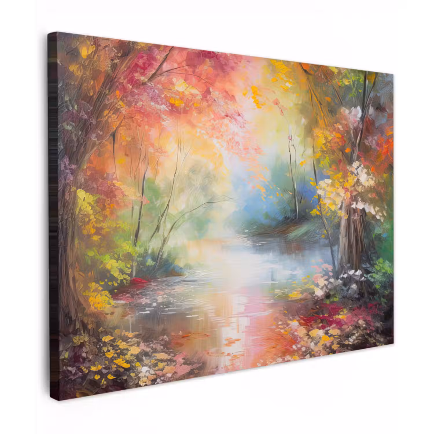 Canvas schilderij - Landschap - Olieverf - Kleurrijk - Natuur