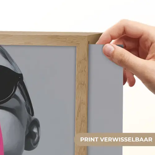 Portret - Vrouw - Zonnebril - Verfdruppels Light Box met batterij (Wandlamp) middel -USP_websiteprintNL