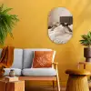 Champagne - Bed - Bubbels Wandcirkel Ovaal Forex klein -sfeer4