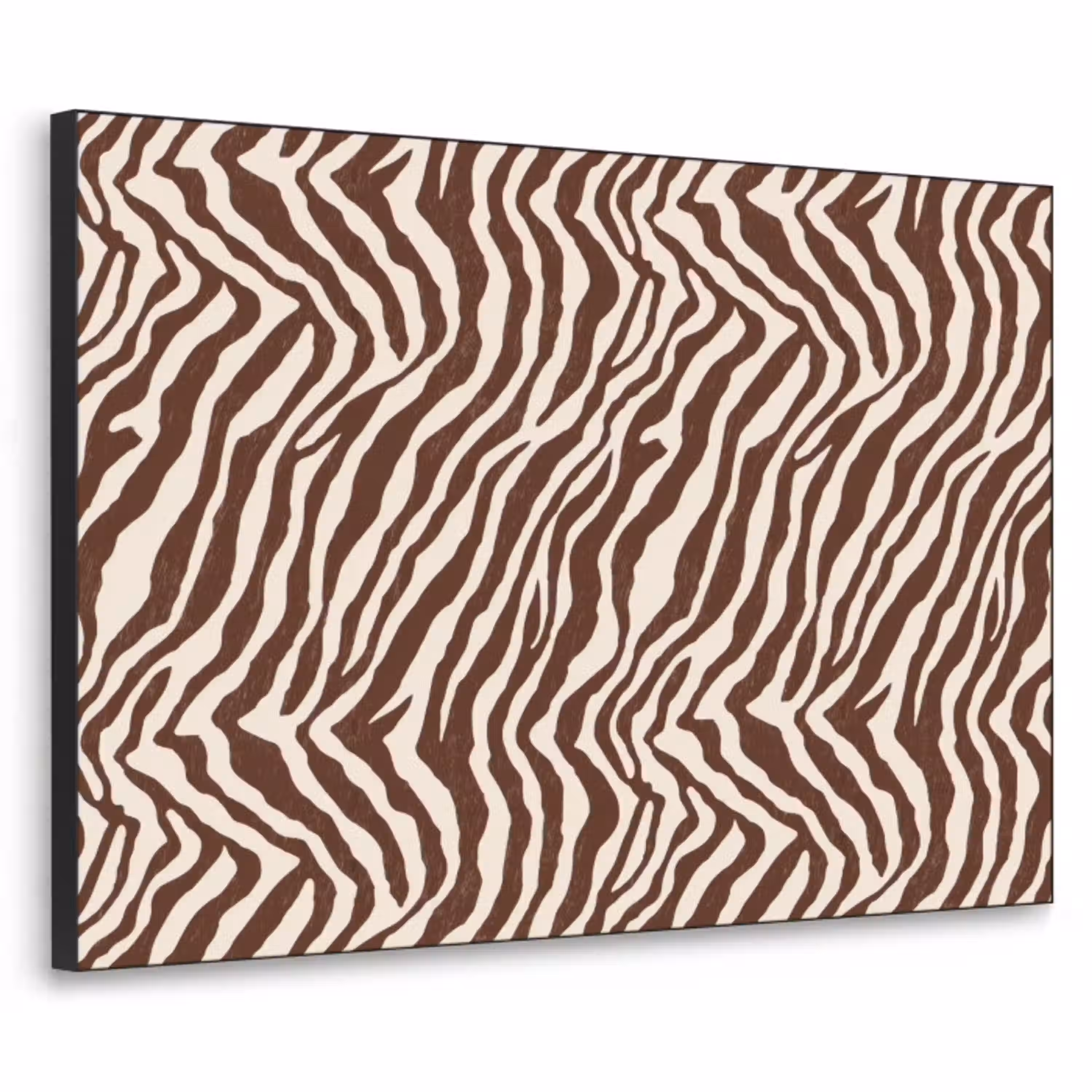 Zebra - Patroon - Zwart - Wit Textielframe zwart klein 947 -3d