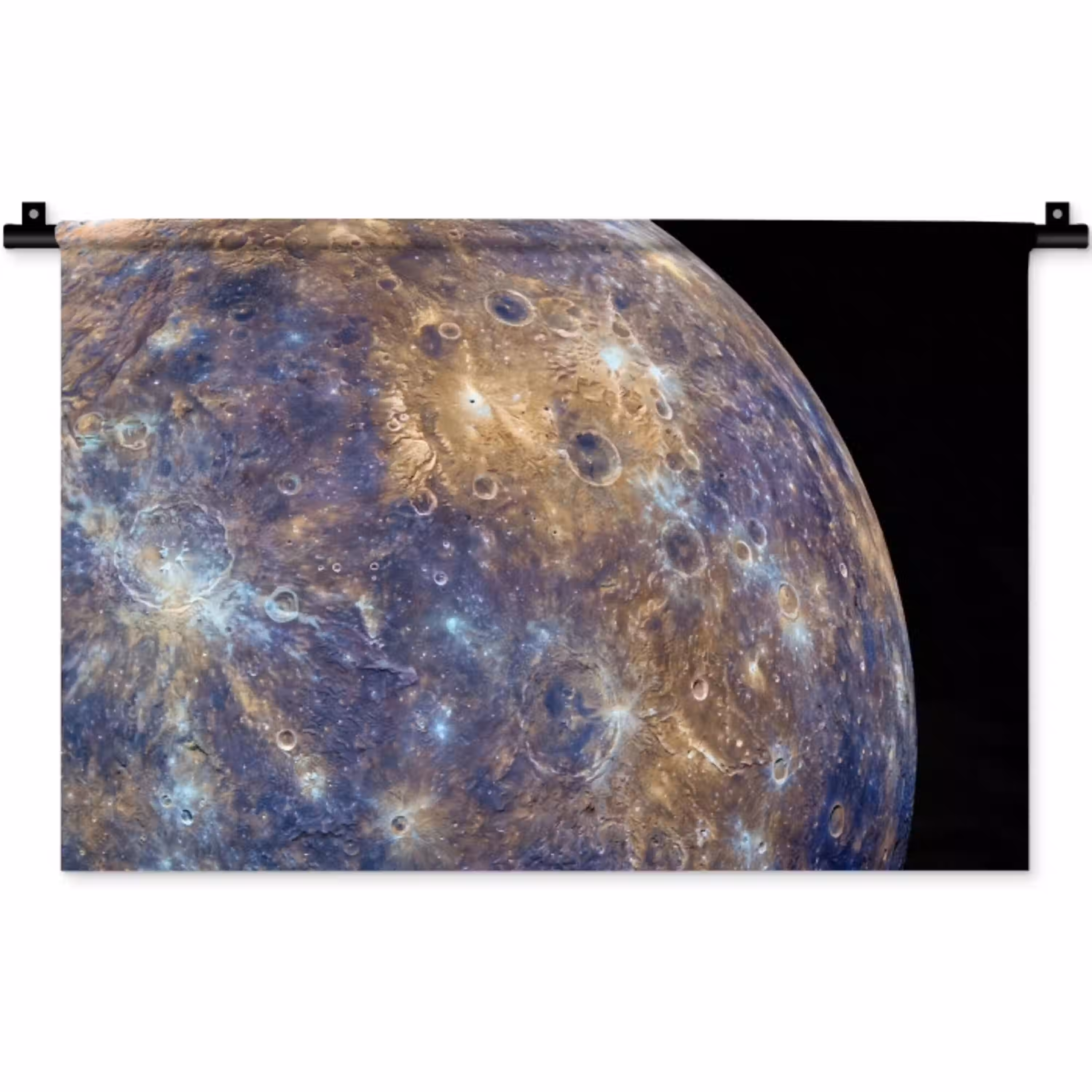 Planeet - Kraters - Ruimte Wandkleed katoen klein -zz3d