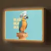 Papegaai - Koksmuts - Quote - Neon Light Box met batterij (Wandlamp) middel -z3d_website
