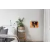 Giraf - Bruin - Abstract - Geschilderd textielposter latten blank klein -woonkamer