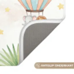 Aquarel - Luchtballonnen - Pastel Badmat klein -USP_AntislipNL