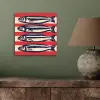 Sardines - Rood en beige strepen aluminium wit klein -sfeer2