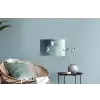 Kristal - Bloemen - Grijs Muursticker klein -plant