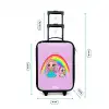 Prinses en een eenhoorn bij een regenboog paars Kinderkoffer - Zwart klein -productfoto_formaten