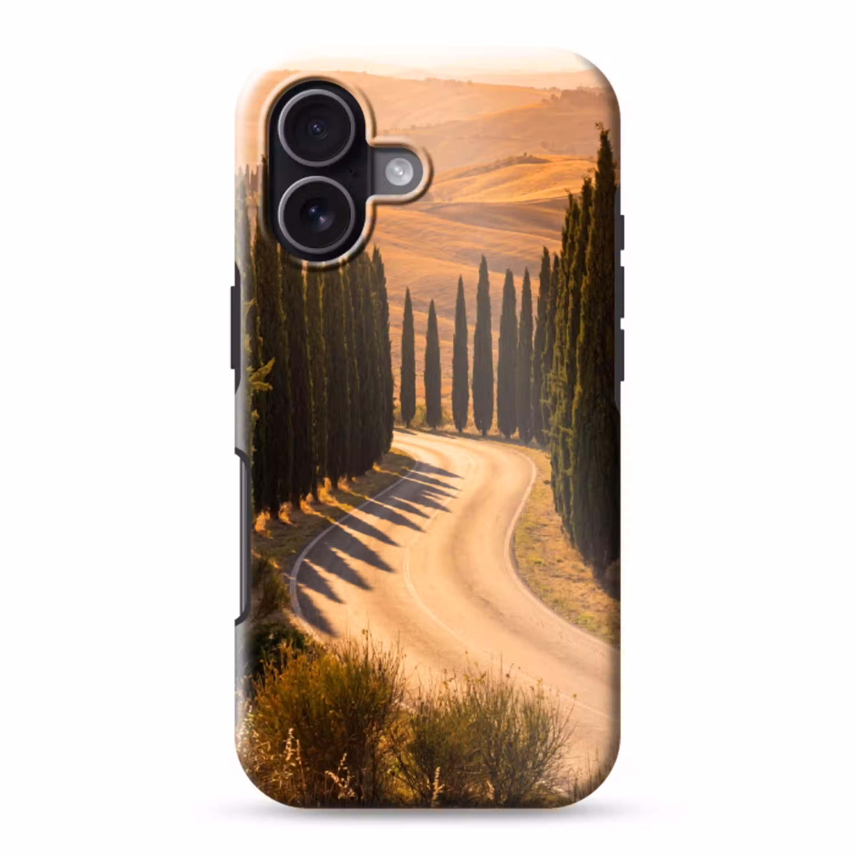 Landschap - Weg - Bomen - Natuur - Goud Toughcase MagSafe Apple iPhone 17 klein -3d