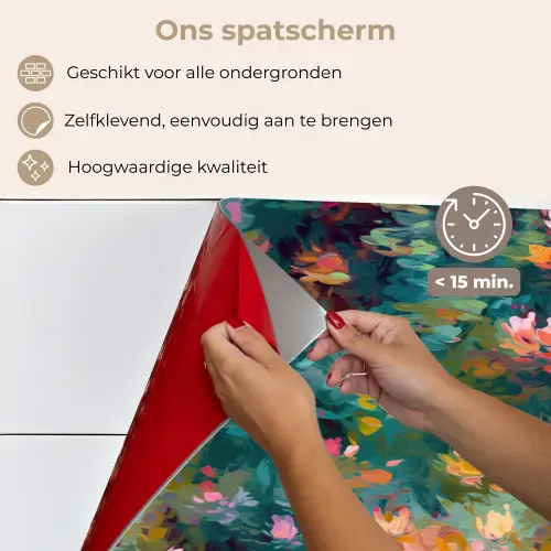 Waterlelies - Vijver - Water keuken achterwand spatscherm klein 900 -spatscherm_NL