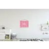 Roze - Gestreept - Belle textielposter latten blank klein -kinderkamer