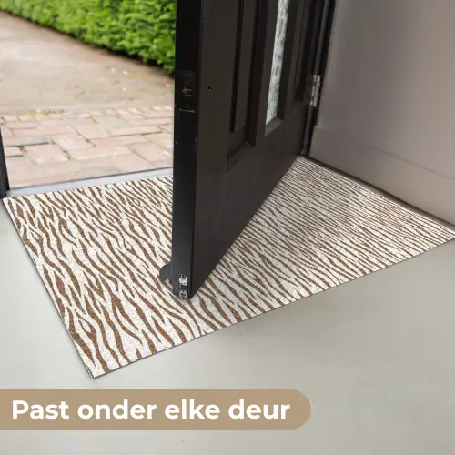 Bruin - Patroon - Zebra Deurmat klein 898 -USP_NL