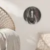 Paard - Dieren - Zwart - Luxe - Modern Akoestische PET Vilt - Rond klein -sfeer4