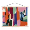 Vormen - Ritmisch - Kleuren - Abstract textielposter latten blank klein -3d