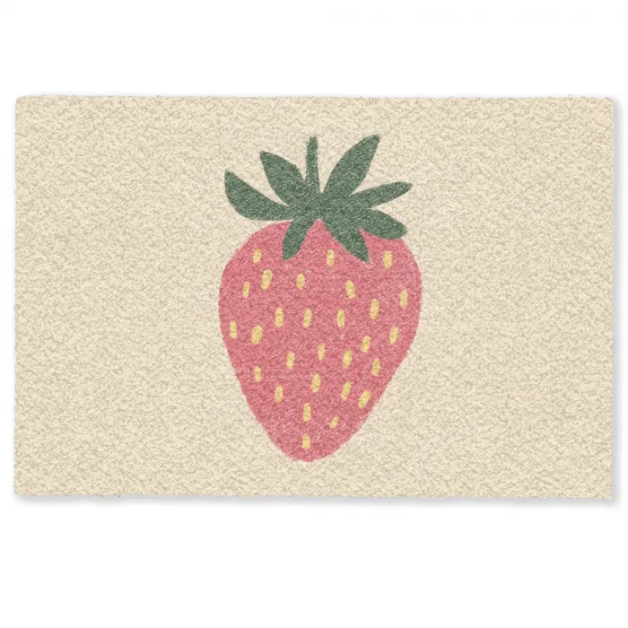 Aardbei - Minimalistisch - Rood - Fruit Deurmat klein -zkaufland3d